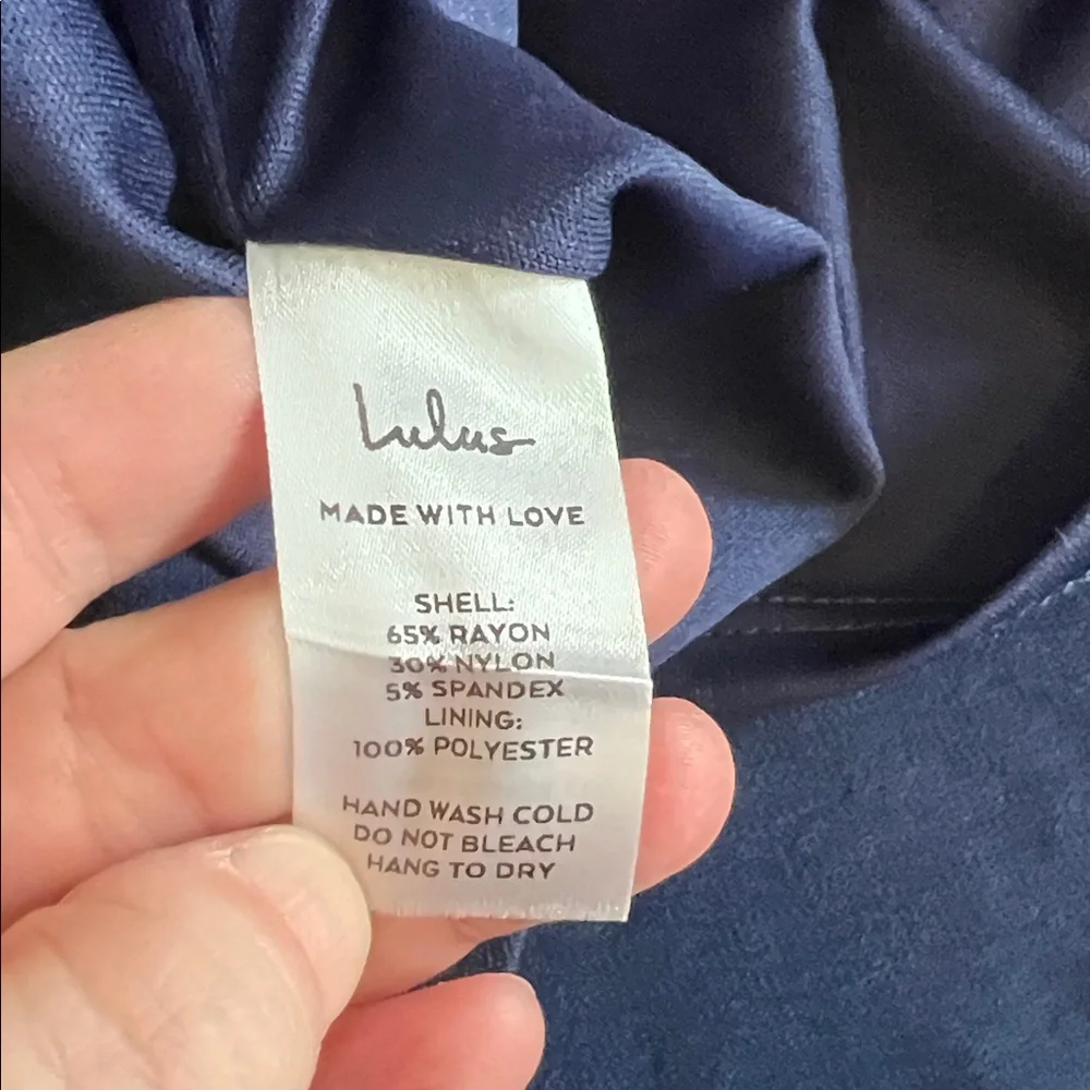 Lulus Believe in Love Strappy Skater Mini Dress Blue Size XS NWT - Picture 6 of 9